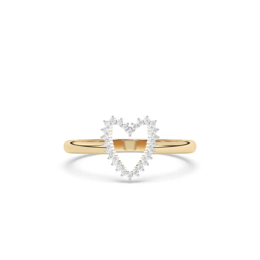 Diamond Open Heart Ring